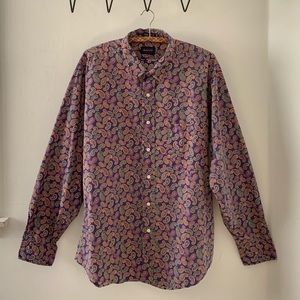 Gant Rare Mens Paisley Purple Shirt Size XL